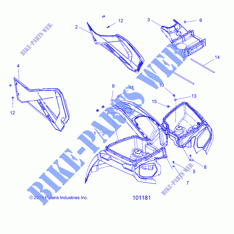 FRONT CAB AND SIDE PANELS   A18SDA57B7/L7/E57B5  for Polaris SPORTSMAN TOURING 570 EFI/EPS 2018