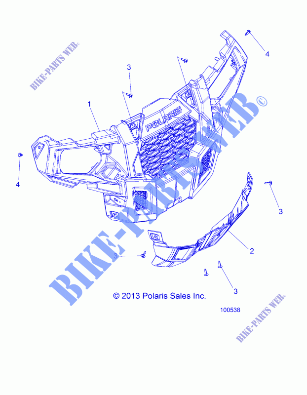 BUMPER, FRONT   A17DAA57F5 (100538) for Polaris ACE 570 EFI EU 2017