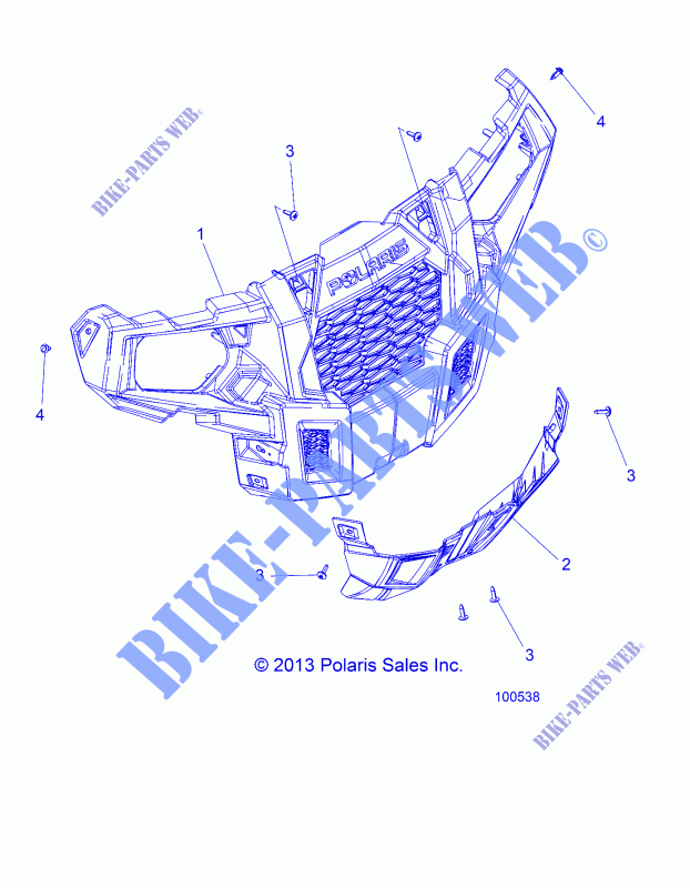 BUMPER, FRONT   A17DAE57AM (100538) for Polaris ACE 570 SP 2017