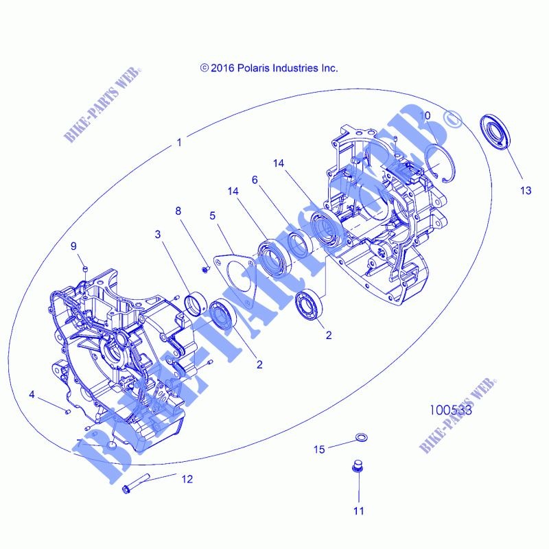 CRANKCASE   A17DAE57AM (100533) for Polaris ACE 570 SP 2017