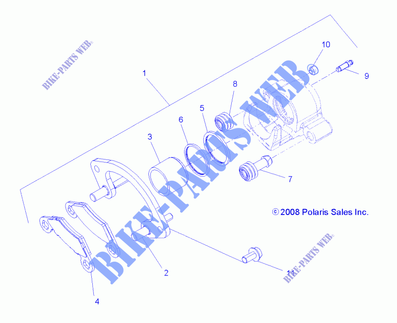 BRAKES, REAR CALIPER   A17SVE95AM  for Polaris SCRAMBLER XP 1000 2017