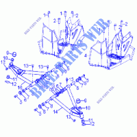 CHASSIS, A ARM AND FOOTREST   A17YAF11A5/N5 (A00049) for Polaris SPORTSMAN 110 2017