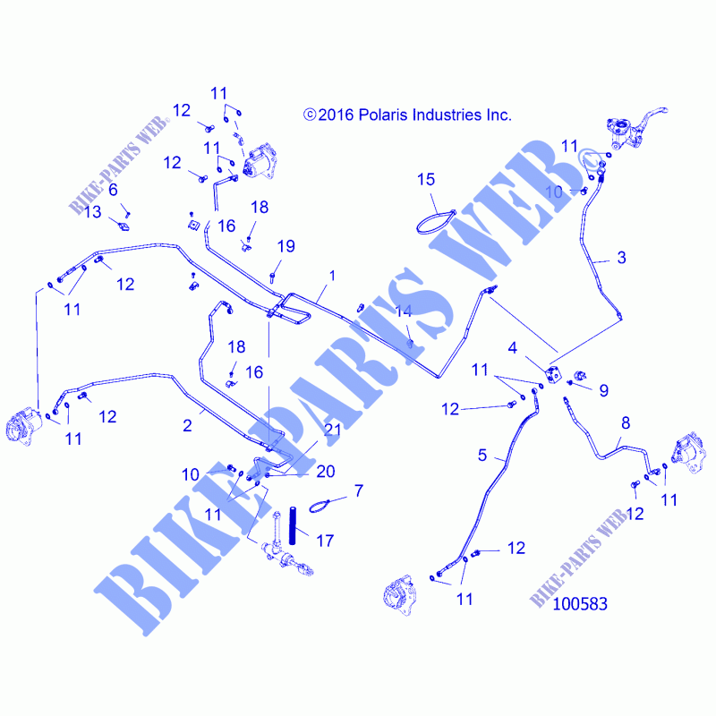 BRAKE LINES   A17SWE57A1 (100583) for Polaris SPORTSMAN 570 EFI X2 EPS 2017
