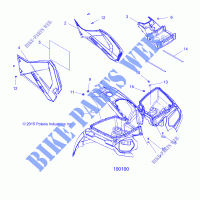 FRONT CAB AND SIDE PANELS   A16SET57C1/C7/SES57C1/C2/SBT57C1  for Polaris SPORTSMAN 570 TRACTOR 2016
