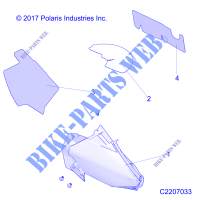 BODY PANELS / HEAT SHIELDS   A 17 01 A APPLIES TO 2015 2016 SPORTSMAN 850/1000 TOURING MODELS AFTER SAFETY RECALL A 17 01 A HAS BEEN COMPLETED.  (C2207033) for Polaris SPORTSMAN TOURING 850 SP 2016