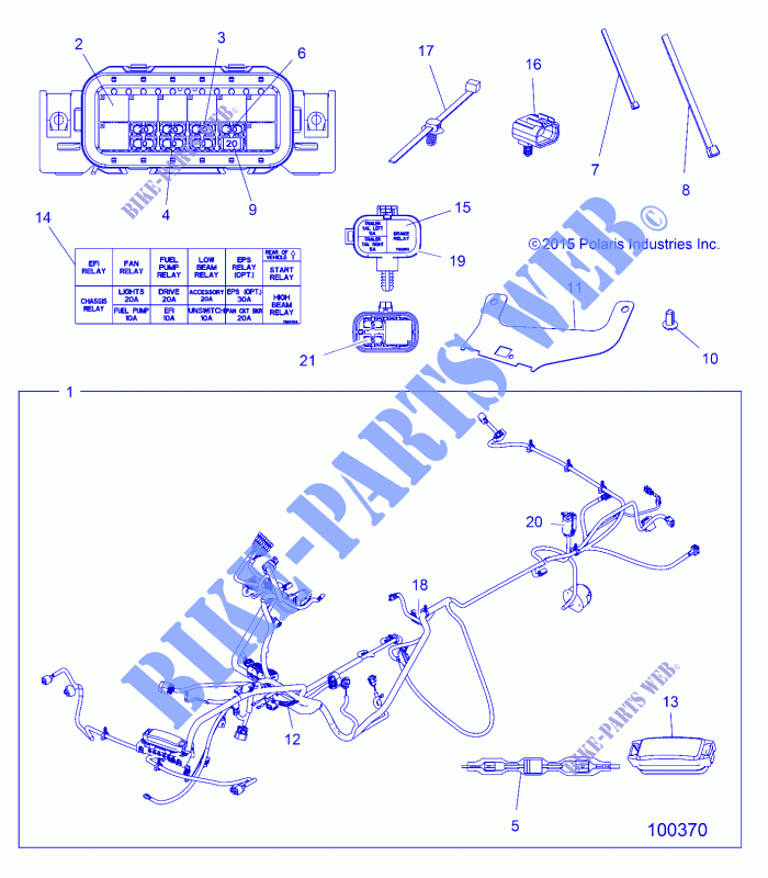 ELECTRICAL, HARNESS   A16SYS95CK (100370) for Polaris SPORTSMAN 1000 TOURING TRACTOR 2016