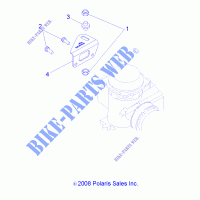 ENGINE, CARBURETOR BRACKET   A11NG50AA (49ATVCARBBRKT10TBLZR) for Polaris SCRAMBLER 2011