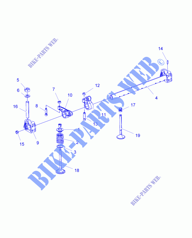 ROCKER ARM   VALVES   D18B3/4PD1AJ (49BRUTUSRCKRARM15DSL) for Polaris BRUTUS HD PTO DELUXE DIESEL 2018