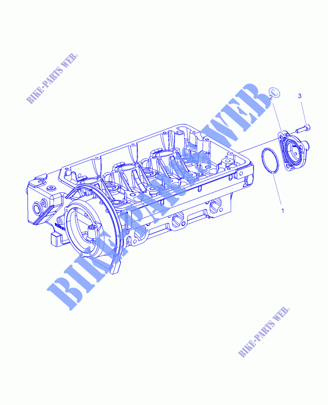 ENGINE, COVER, 3RD PTO   D16B3PD1AF/B4 (49BRUTUSPTOCVR15DSL) for Polaris BRUTUS HD PTO 2016
