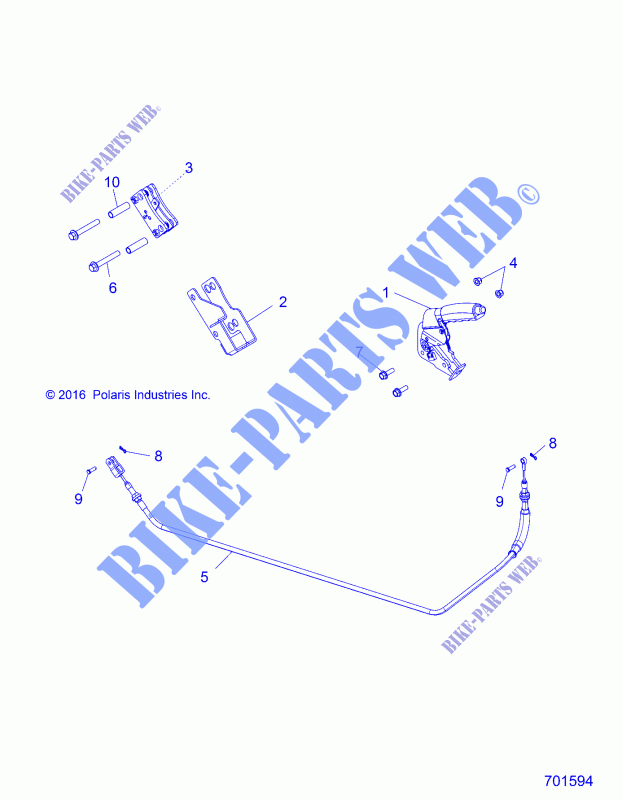 PARKING BRAKEING   R18RTED1F1/SD1C1 (701594) for Polaris RANGER 1000 DIESEL 3 SEAT POLAND 2018