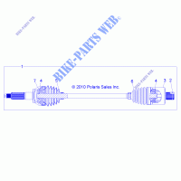DRIVE TRAIN, REAR DRIVE SHAFT   R18RVU99AS (49RGRSHAFTDRIVERR1332878) for Polaris RANGER CREW XP 1000 EPS NORTHSTAR HVAC EDITION 2018