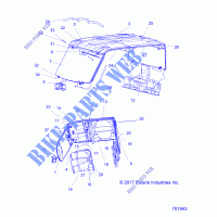 ROOF AND CAB   R18RVU99AS (701943) for Polaris RANGER CREW XP 1000 EPS NORTHSTAR HVAC EDITION 2018