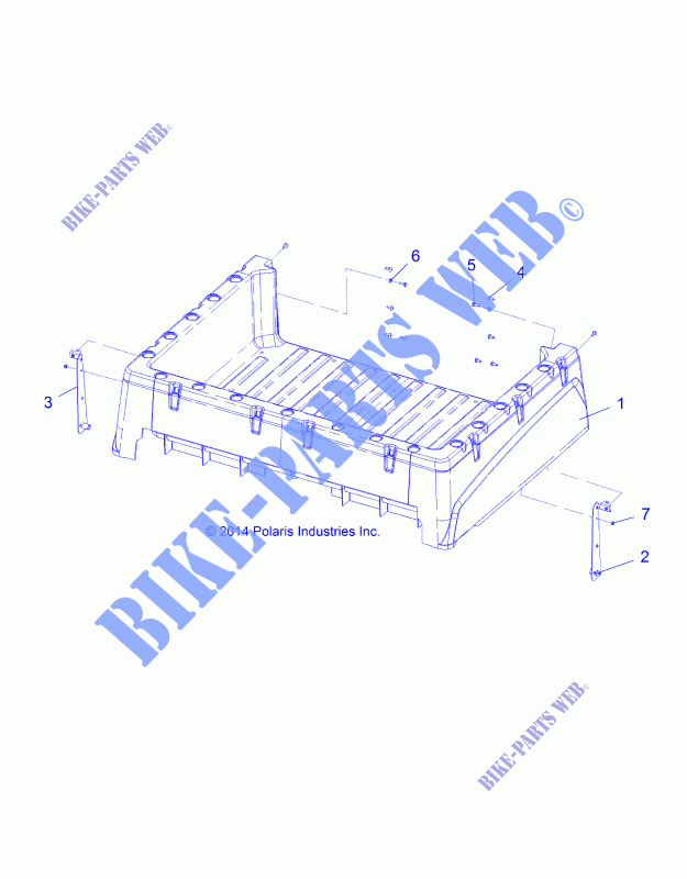 BED BOX   R18RMAE4N8 (49RGRBOX15EV) for Polaris RANGER EV MD 2018