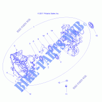 CRANKCASE   R17RCA57A1/B1/A4/B4 (49RGRCRANKCASE12RZR570) for Polaris RANGER 570 FULL SIZE 2017