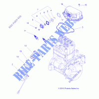 THROTTLE  BODY MOUNTING   A11CF76AA (49ATVTHROTTLE BODY116X6) for Polaris SPORTSMAN 800 EFI 6X6 2011