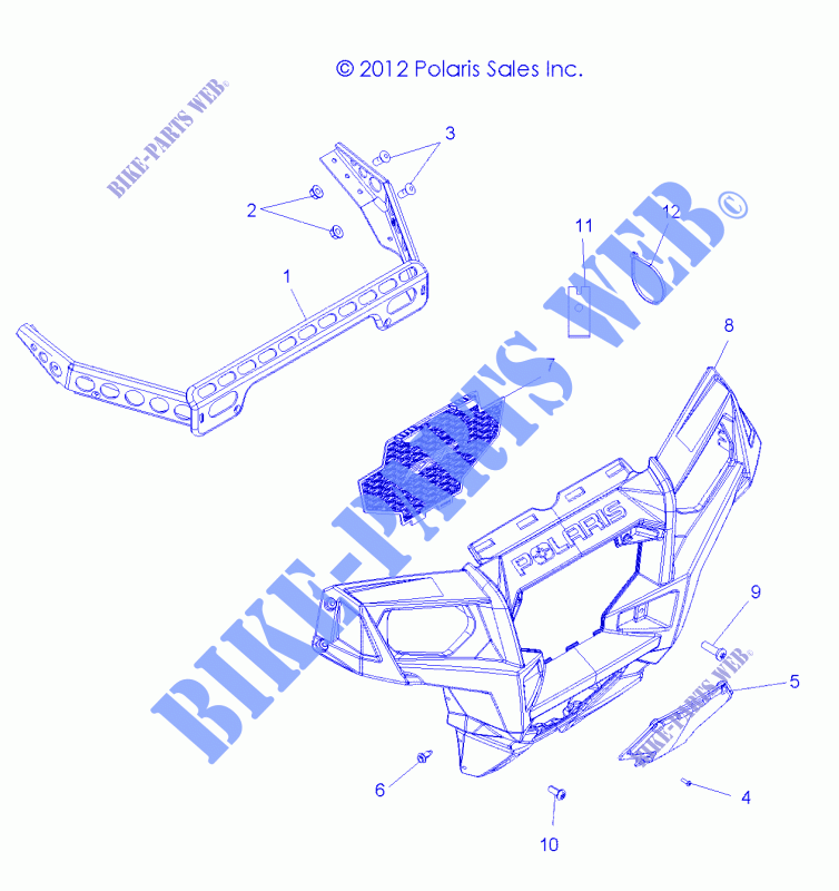 FRONT BUMPER   Z17VJE57AR (49RGRBUMPER13RZR570) for Polaris RZR S 570  2017