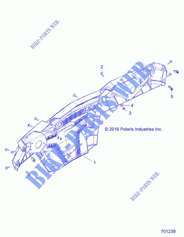 REAR BODYWORK BUMPER   Z17VJE57AR (701239) for Polaris RZR S 570  2017