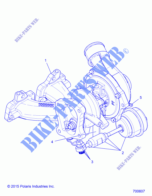 ENGINE, TURBO CHARGER   Z17VDE92NG/NM/NK (700607) for Polaris RZR XP TURBO MD 2017