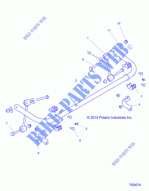 SUSPENSION, REAR STABILIZER BAR   Z17VFE92AK/AM/AB (700474) for Polaris RZR XP4 TURBO 2017