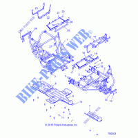 CHASSIS, MAIN FRAME AND SKID PLATES   Z17VFE92NG/NK/NM (700303) for Polaris RZR XP4 TURBO INTL 2017