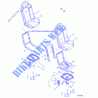 SEAT ASM. AND SLIDER   Z17VFE92NG/NK/NM (701491) for Polaris RZR XP4 TURBO INTL 2017