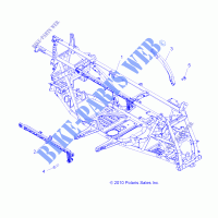 CHASSIS, MAIN FRAME   A11ZX55FF (49ATVFRAME11SPEPS550) for Polaris SPORTSMAN FOREST 550 2011