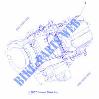 SHORT BLOCK   A11DH50AX/AZ (49ATVENGINE08SP500) for Polaris SPORTSMAN TOURING 500 HO 2011