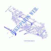 CHASSIS, MAIN FRAME   A11DX85FF (49ATVFRAME11SPTRG550) for Polaris SPORTSMAN TOURING EPS 850 INTL 2011