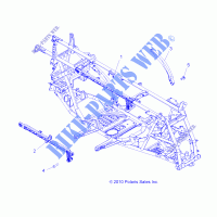 CHASSIS, MAIN FRAME   A11ZX85AB/AK/AL/AO/AS/AT/AW/AX (49ATVFRAME11SPEPS550) for Polaris SPORTSMAN XP EPS 850 2011