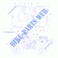 DECALS   A11ZX85AB/AK/AL/AO/AS/AT/AW/AX (49ATVDECALSS11SPXPEPS850) for Polaris SPORTSMAN XP EPS 850 2011