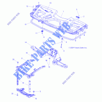 FRONT RACK and SUPPORTS   A11ZX85AB/AK/AL/AO/AS/AT/AW/AX (49ATVRACKMTG10SPXP550) for Polaris SPORTSMAN XP EPS 850 2011