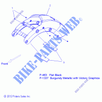 BODYWORK   REAR FENDER   V13BW36/EW36 ALL OPTIONS (49VICFENDERRR13CR) for Polaris CROSS ROADS - HARD BALL 2013