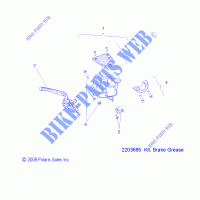 BRAKES, BRAKE LEVER AND MASTER CYLINDER   V13BW36/EW36 ALL OPTIONS (49VICBRAKELVR09VEGAS) for Polaris CROSS ROADS - HARD BALL 2013
