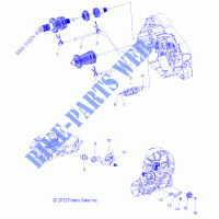 DRIVE TRAIN, SHIFT FORKS AND DRUM   V13BW36/EW36 ALL OPTIONS (49VICSHIFTFORK13VGS) for Polaris CROSS ROADS - HARD BALL 2013