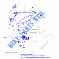 FUEL SYSTEM, FUEL TANK   V13BW36/EW36 ALL OPTIONS (49VICFUEL13CR) for Polaris CROSS ROADS - HARD BALL 2013