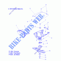 HEADLIGHT W/WINDSHIELD   V13BW36/EW36 ALL OPTIONS (49VICHEADLIGHT13CR) for Polaris CROSS ROADS - HARD BALL 2013