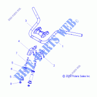 STEERING, HANDLEBAR MOUNTING   V13BW36/EW36 ALL OPTIONS (49VICHANDLEBAR12CR) for Polaris CROSS ROADS - HARD BALL 2013