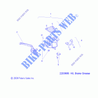 BRAKES, BRAKE LEVER AND MASTER CYLINDER   V13WB36 (49VICBRAKELVR09VEGAS) for Polaris HIGHBALL 2013