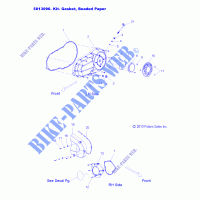 ENGINE SIDE COVERS   V13WB36 (49VICPRIMARYCVR11JP) for Polaris HIGHBALL 2013