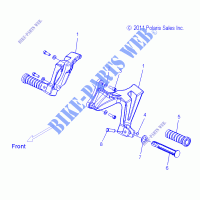 CHASSIS, FOOTPEGS, PASSENGER   V13MB36 ALL OPTIONS (49VICFOOTPEGPASS13S) for Polaris JUDGE 2013