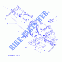 CHASSIS, FRAME   A10GJ45AA (49ATVFRAME09OUT450) for Polaris OUTLAW 450 S 2010