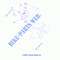 ENGINE, CARBURETOR BRACKET   A10NG50AA (49ATVCARBBRKT10TBLZR) for Polaris SCRAMBLER 500 4X4 2010