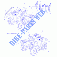 DECALS   A10MN50ET (49ATVDECALSS10SP500TR) for Polaris SPORTSMAN 500 EFI TRACTOR 2010