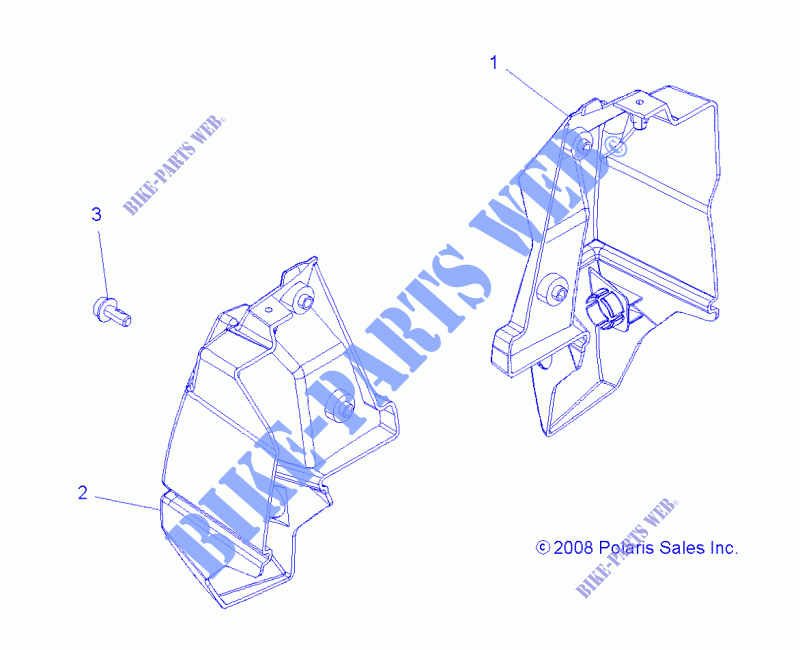 REAR BUMPER   A10ZX55FX/FF (49ATVBUMPERRR09SPXP550) for Polaris SPORTSMAN EPS 550 INTL 2010