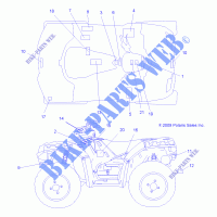 DECALS   A10ZX85AK/AL/AS/AT/AX (49ATVDECALSS10SPXP850) for Polaris SPORTSMAN XP EPS 850 2010