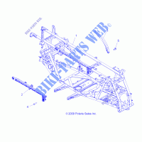 CHASSIS, MAIN FRAME   A10ZX85FL/FF (49ATVFRAME10SPXP550) for Polaris SPORTSMAN XP EPS 850 INTL 2010