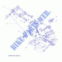 CHASSIS, FRAME   A09GJ45AA (49ATVFRAME09OUT450) for Polaris OUTLAW 450 MXR 2009