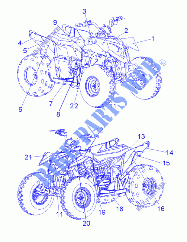 DECALS   A09KA09AB/AD (49ATVDECALSS09OUT90) for Polaris OUTLAW 90 2009