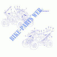 DECALS   A06GP50AA (4999201899920189A08) for Polaris OUTLAW 500 2006