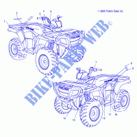 DECALS   A06MH68AA/AD/AF (4999200179920017A08) for Polaris SPORTSMAN 700 2006